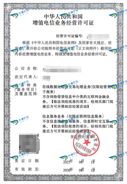 ICP許可證辦理案例